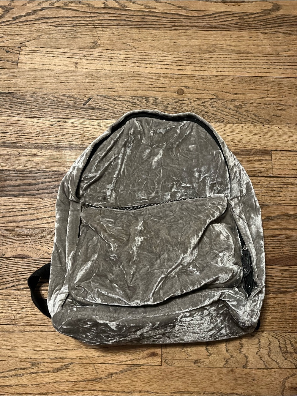 Madden Girl Silver Velvet Backpack